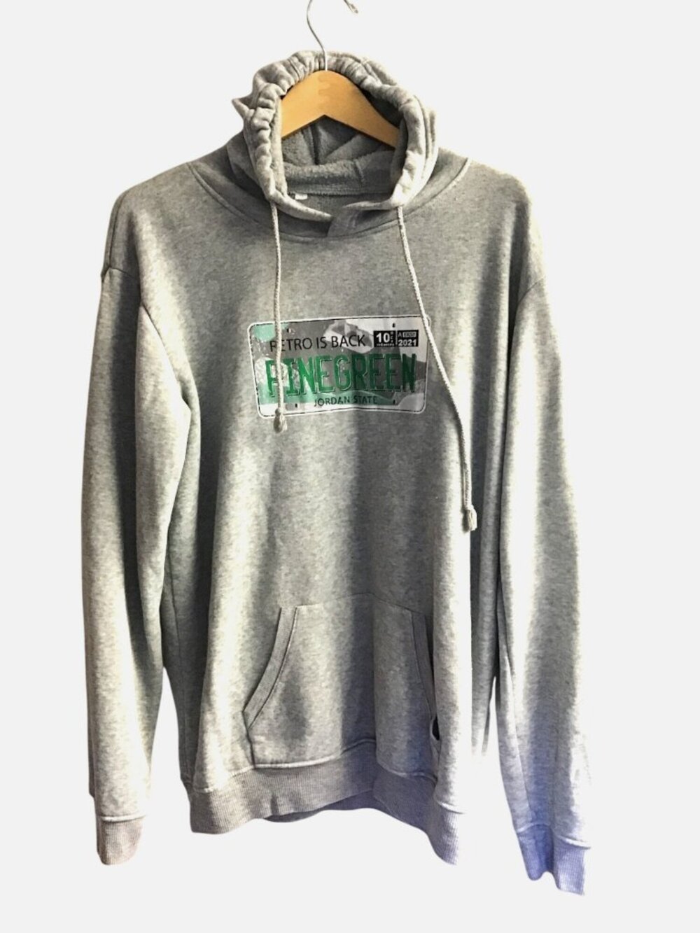 MEN PULLOVER HOODIE LONG SLEEVE FRONT KANGAROO POCKET SWEATSHIRT SIZE MEDIUM